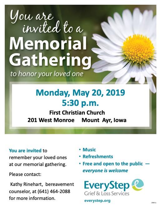 Memorial Gathering Mount Ayr